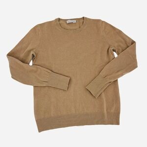 EVERLANE Cashmere Sweater Camel Crew Neck Long Sleeve Size M